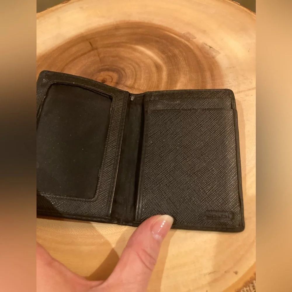 Coach Men's‎ Wallet business card, Mini Signature Canvas & Leather Black